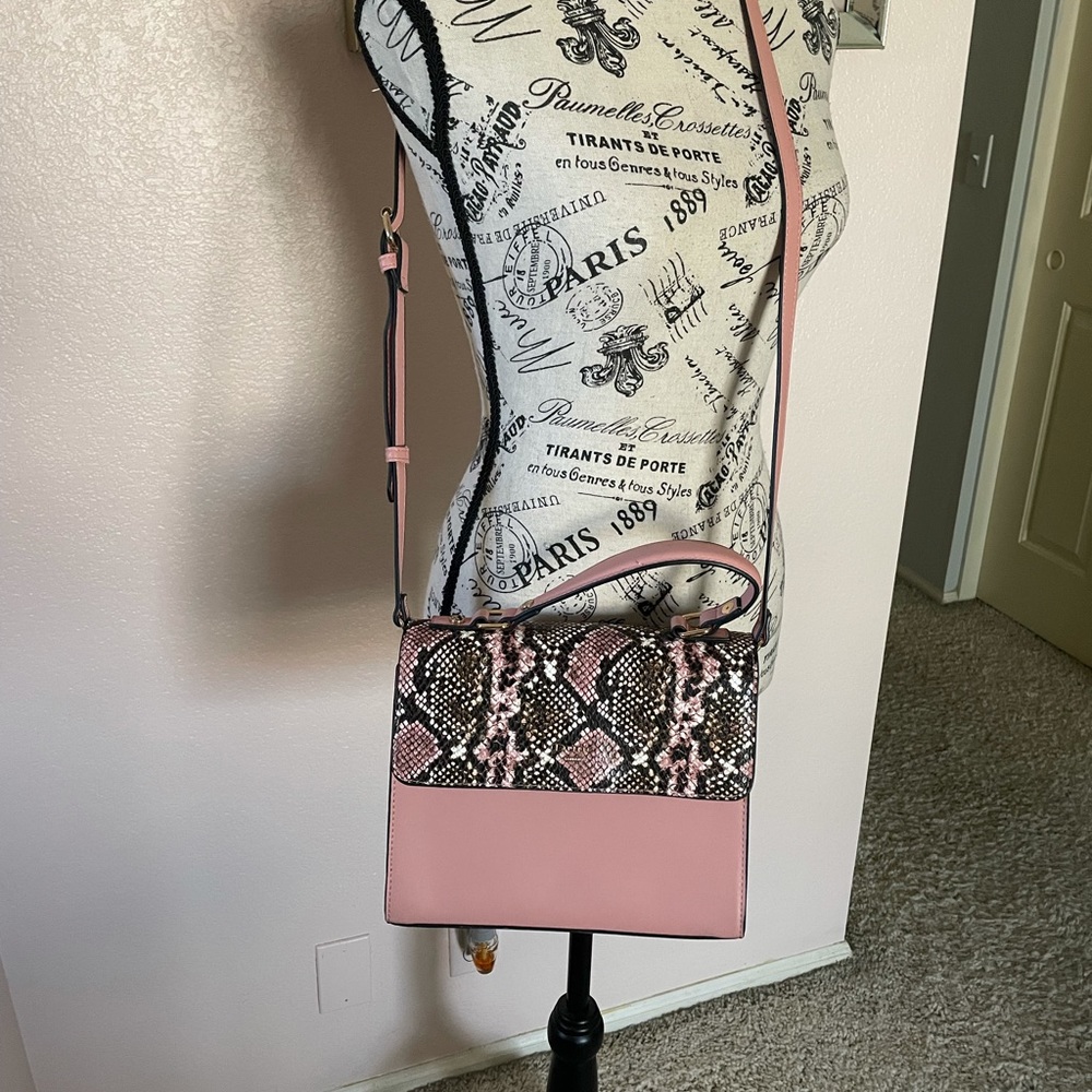 Dune London snake print bag